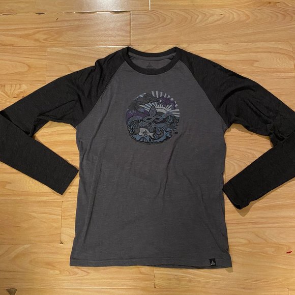 Prana Men's Ecuador Graphic Raglan Shirt Size Small - Picture 2 of 6